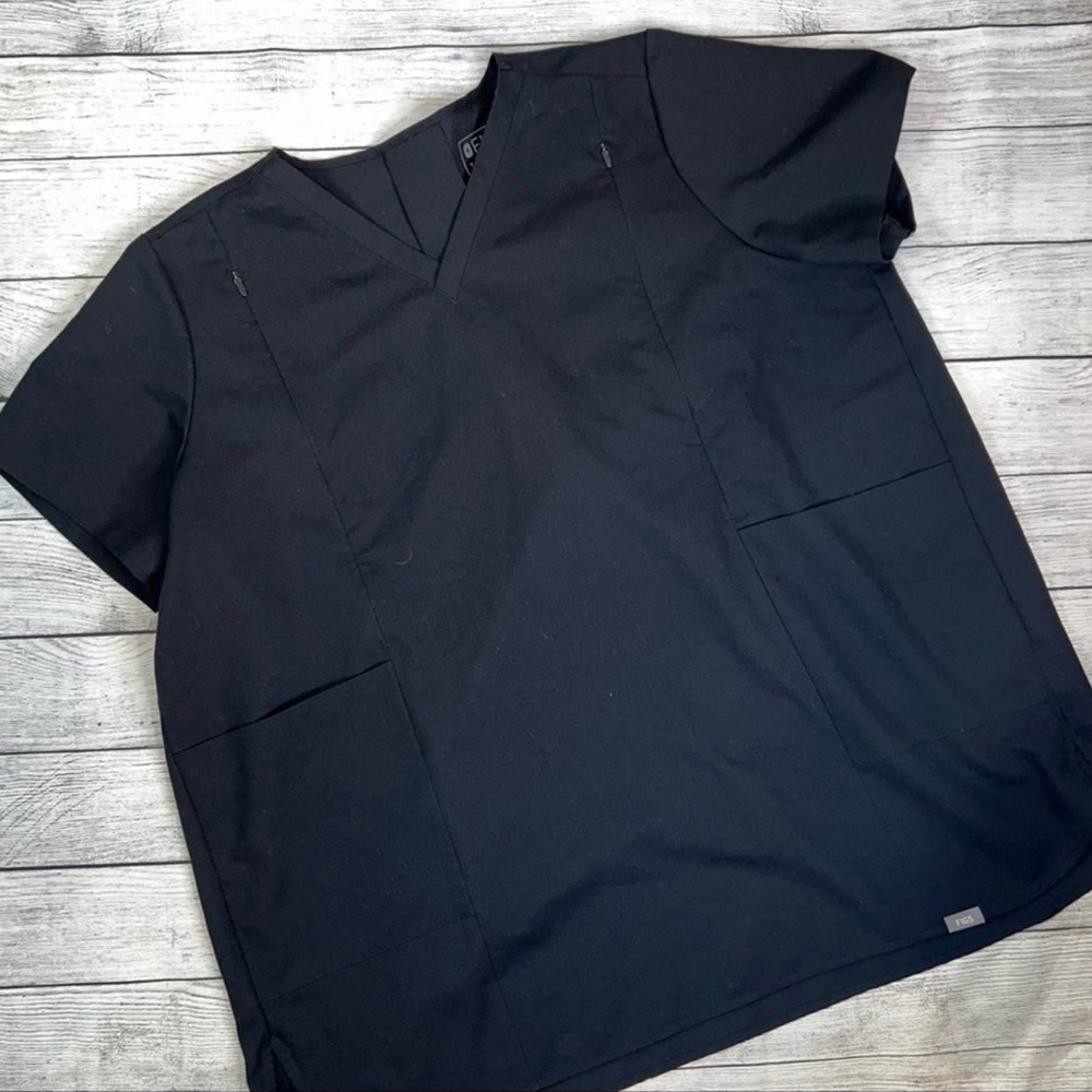 Figs Black L & XS scrub top Limited Edition Maternity